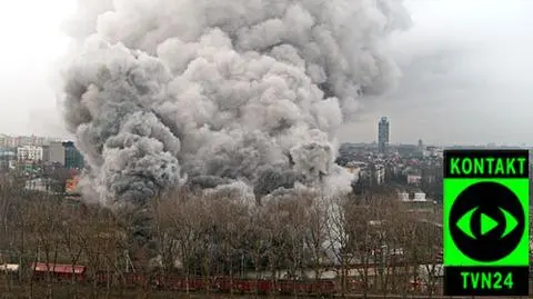 Pożar hali w Krakowie