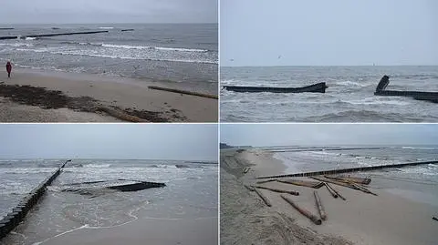 Umocnienia brzegu za 145 mln nie przetrwały pierwszego sztormu