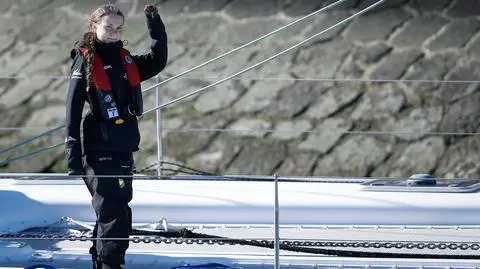 Greta Thunberg dopłynęła do Lizbony