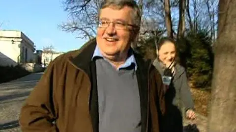 Prezydent poszedł pieszo do pracy