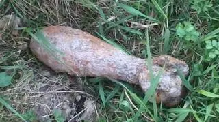 Mężczyzna znalazł pocisk w swoim ogródku