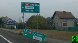 Pomylili Grojec z Grójcem i zawiesili zły znak