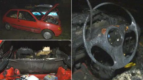 Płonące auta w Gdańsku