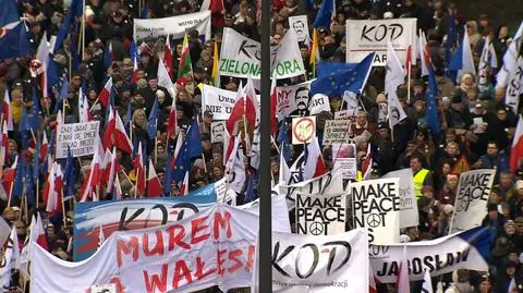 Marsz KOD odbył się w Warszawie w sobotę pod hasłem "My, Naród" 