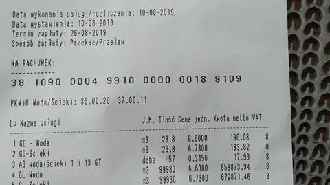 Ponad 1,4 mln złotych za wodę. Taki rachunek otrzymał mieszkaniec Jeleniej Góry