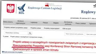 Błąd na stronie Rządowego Centrum Legislacji