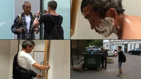 Z bezdomnym blogerem rozmawiał reporter "Faktów" Andrzej Zaucha