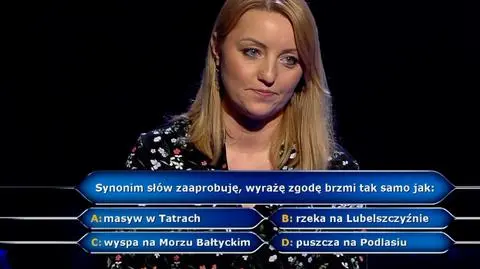 Milionerzy. Pytanie o synonim za 125 tysięcy złotych