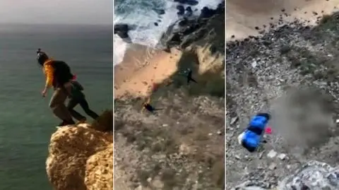 Portugalia. Spadochroniarz zginął, skacząc z klifu. Zawiódł spadochron