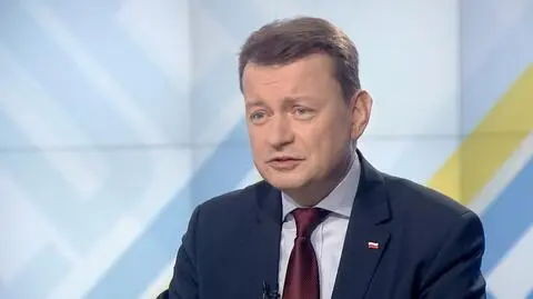 Minister Mariusz Błaszczak w "Jeden na Jeden" w TVN24