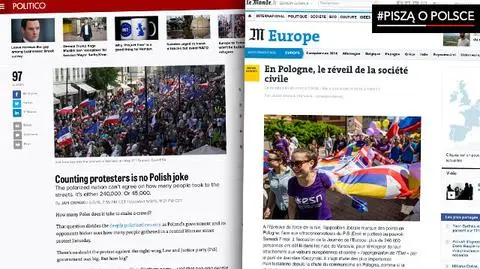 #PisząoPolsce. Zachodnie media o liczbie protestujących 7 maja