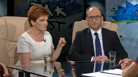 Urszula Augustyn (PO) i Adam Bielan (Zjednoczona Prawica) w TVN24