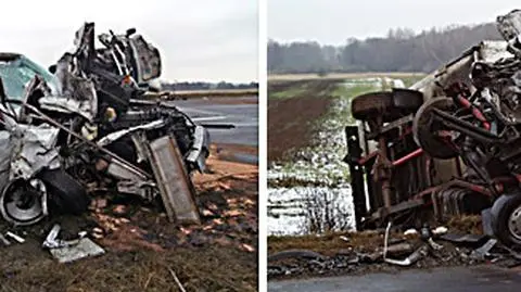 Czołowe zderzenie pod Szczecinkiem. 3 rannych