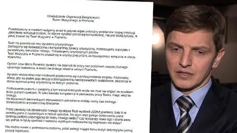 Po wulgarnym mailu związkowcy krytykują dyrektora teatru