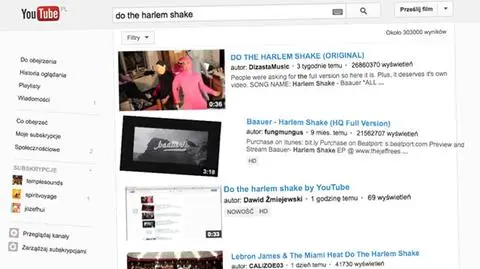 YouTube "poruszył stronę" w rytm Harlem Shake