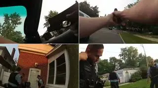Nagranie pochodzi z kamery zainstalowanej przy mundurze policjanta