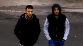 Salah Abdeslam (z lewej) kilkanaście godzin po zamachach w Paryżu