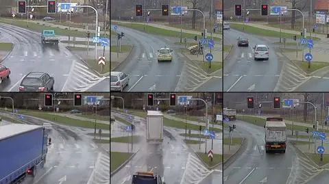 Kierowcy regularnie przejeżdżają przez rondo na czerwonym świetle