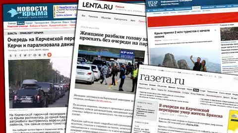 O problemach z dotarciem na Krym piszą najczęściej lokalne gazety i portale informacyjne