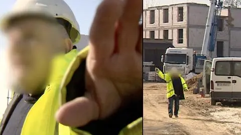 Kierownikowi budowy nie spodobała się wizyta ekipy telewizyjnej