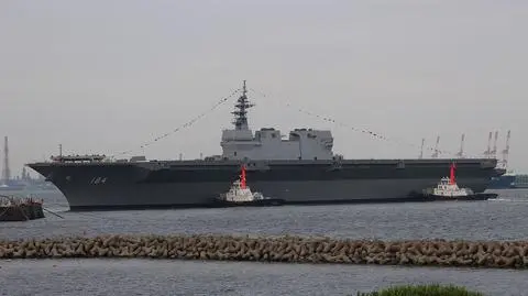 Nowy japoński okręt Kaga przyjęty do służby