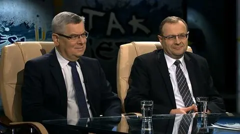 Profesor Tomasz Nałęcz i profesor Antoni Dudek byli gośćmi programu "Tak jest" TVN24