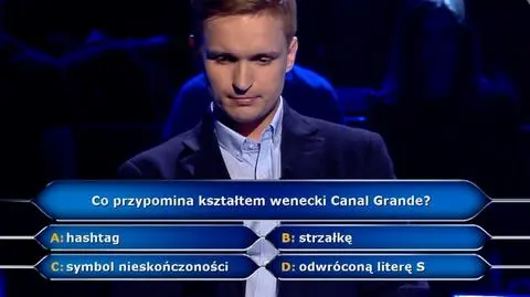 "Milionerzy". Pytanie o kształt Canal Grande w Wenecji za 5 tysięcy złotych
