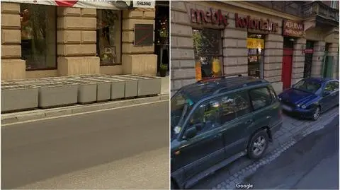 Były miejsca parkingowe, są donice 