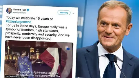 Donald Tusk o 15. rocznicy wejścia Polski do Unii Europejskiej