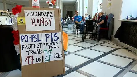 Another day of protest of the disabled in the Sejm. Still no compromise is found