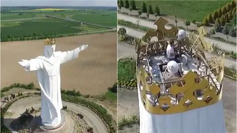 Anten w koronie pomnika Chrystusa Króla już nie ma