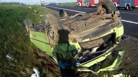 Dachowanie pod Gnieznem. 
Rodzina w szpitalu, policja szuka psa