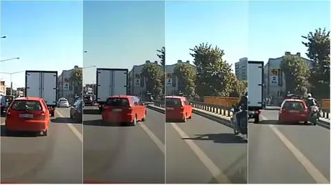 Pechowiec roku? Zjechał na buspas i zderzył się z... policjantem