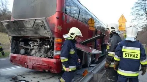 Autobus zapalił się podczas jazdy