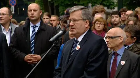Prezydent na Skwerze Wolnego Słowa
