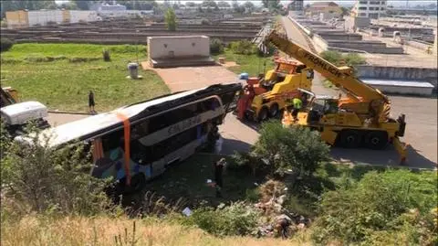 W piątek autobus firmy Sindbad uległ wypadkowi 