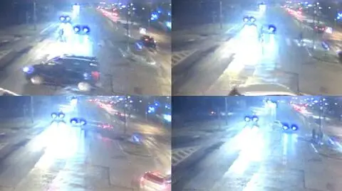 Moment potrącenia uchwycił monitoring (film bez dźwięku) 