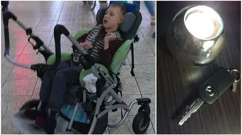 W samochodzie był specjalny wózek dla niepełnosprawnego chłopca