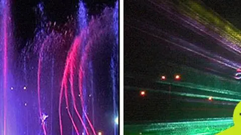 Tłumy na pokazie fontann