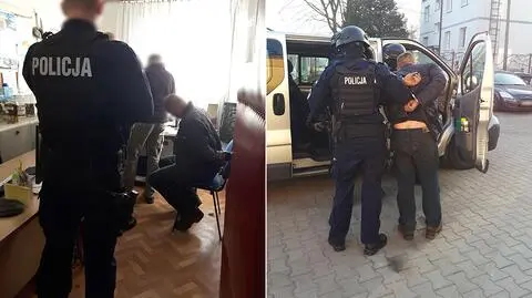 Mężczyźni zostali zatrzymani (wideo bez dźwięku)