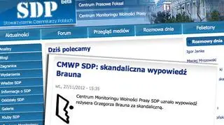 CMWP SDP i Stowarzyszenie Wolnego Słowa o wypowiedzi G