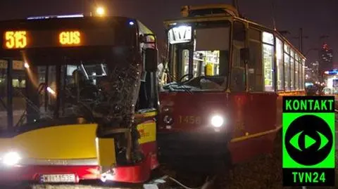 Autobus zderzył się z tramwajem