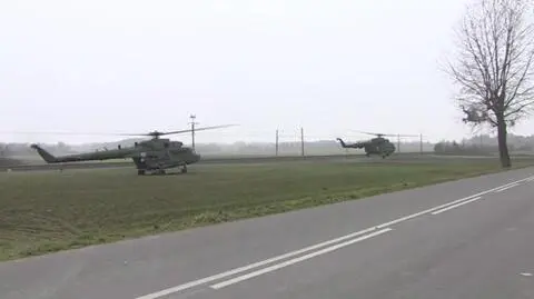 Mgła ustępiła, uwięzione na polu śmigłowce odleciały