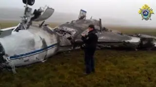 Wrak odrzutowca szefa francuskiego koncernu na terenie lotniska Wnukowo