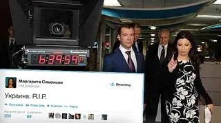 Redaktor naczelna Russia Today z premierem Rosji