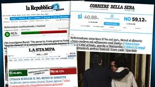 Premier Renzi uznał porażkę i zapowiedział podanie się do dymisji