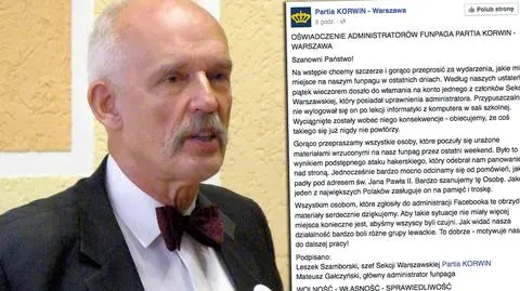 Hakerzy włamali się na fałszywe konto partii KORWiN?