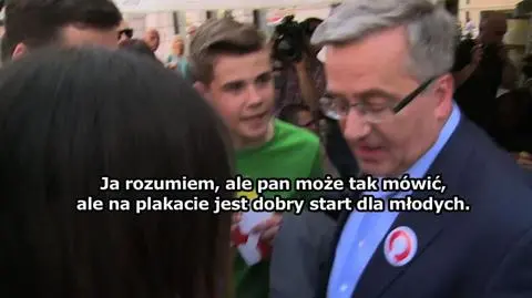 Bronisław Komorowski rozwiązał problem młodych jedną radą