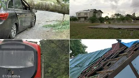 Lej na niebie, pożar, ginące zwierzęta. Relacje po burzach w Polsce