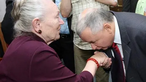 Anna Walentynowicz i Jarosław Kaczyński